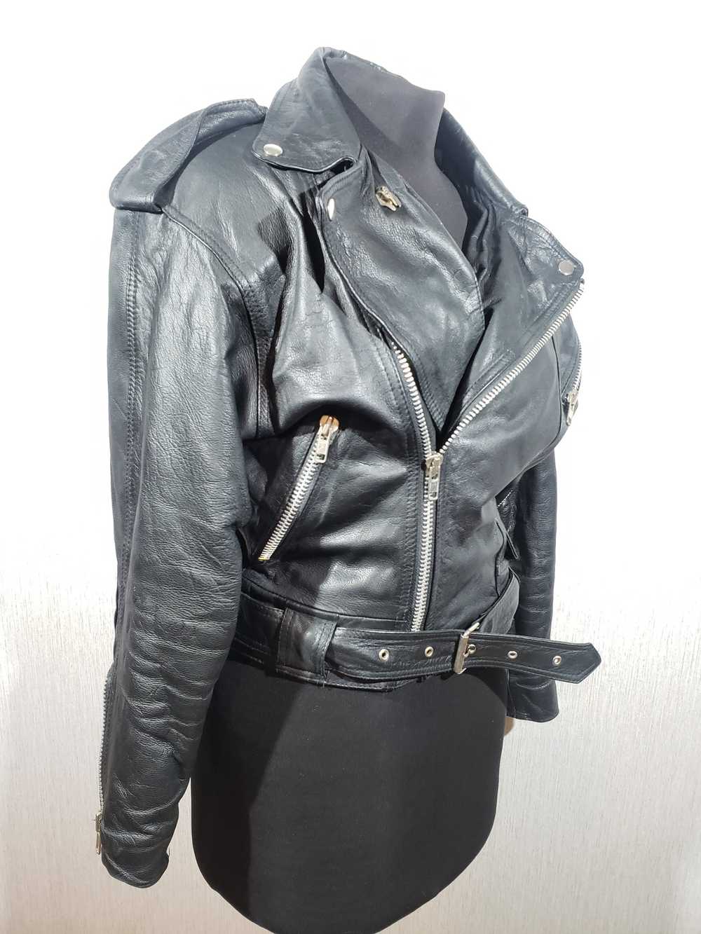 Designer × Leather Jacket Stylish men's leather b… - image 3