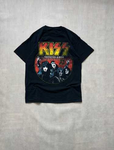 Kiss × Vintage Tshirt Kiss big logo japan black