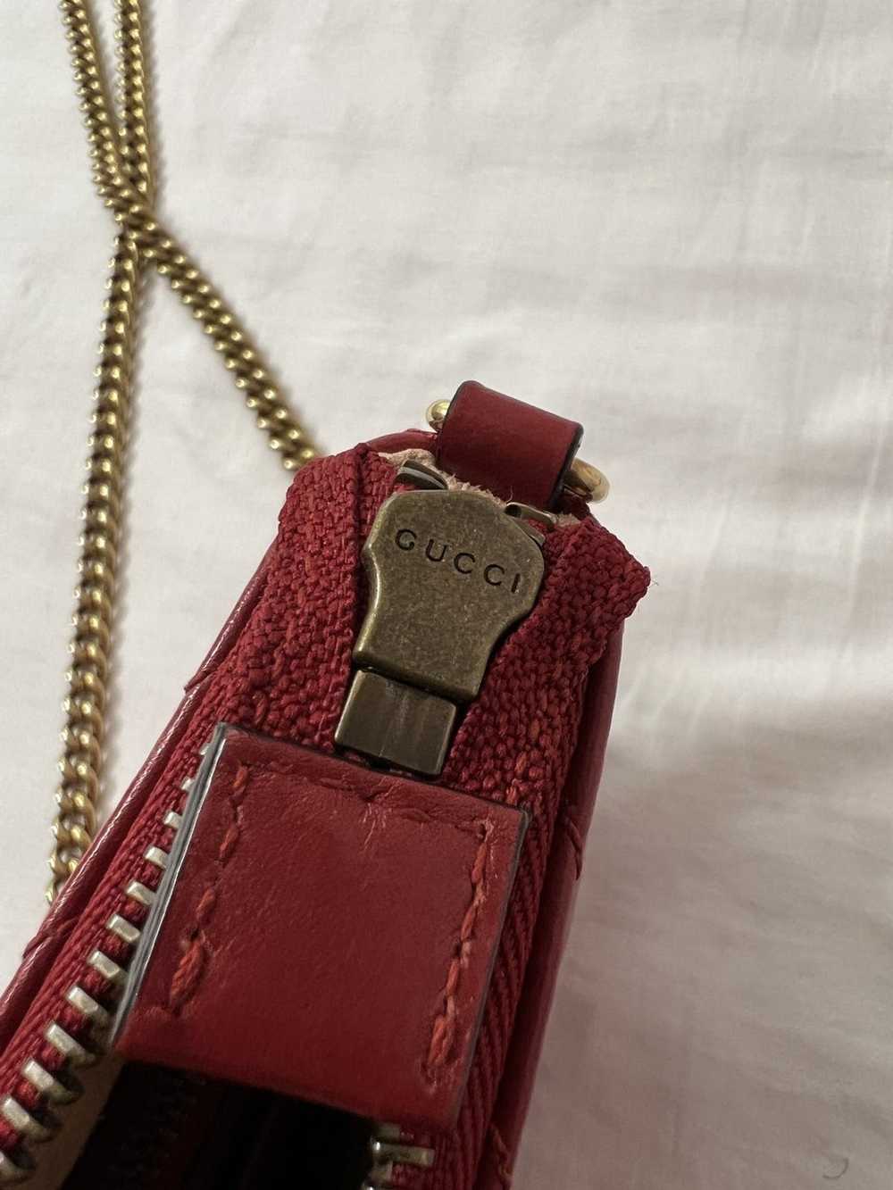 Gucci Gucci GG Marmont Zip Pouch Wallet Chain Cro… - image 10