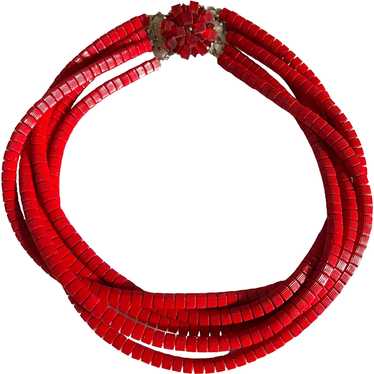 Vintage American Beauty Red Multi-strand (5) Aust… - image 1