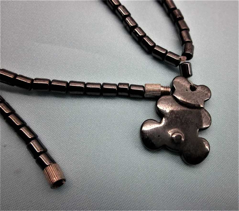 Hemotite Necklace With Teddy Bear Pendant - image 4