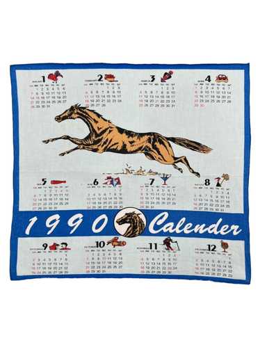 Japanese Brand 1990 Calendar Handkerchief Neckerc… - image 1