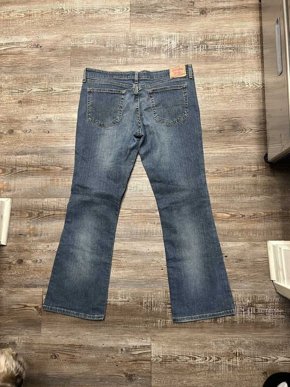 Levi's levi’s super-low boot cut blue jeans - image 5