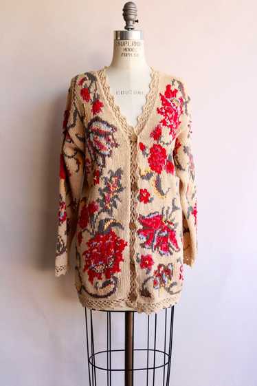 Vintage Vintage 1990s Cardigan Sweater / Susan Br… - image 1