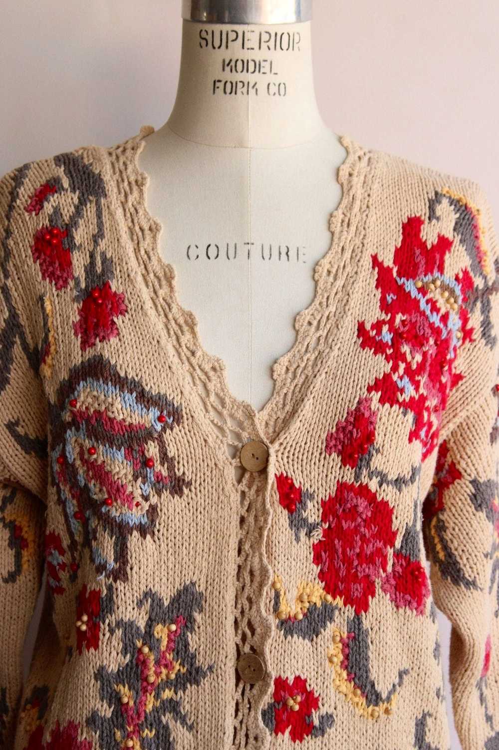 Vintage Vintage 1990s Cardigan Sweater / Susan Br… - image 2
