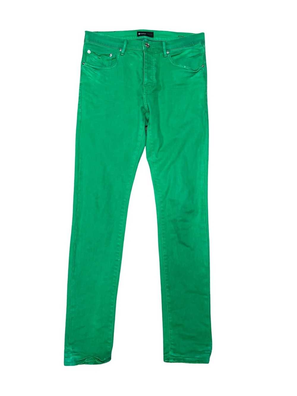 Purple Brand Purple Brand Green Denim Jeans - image 1