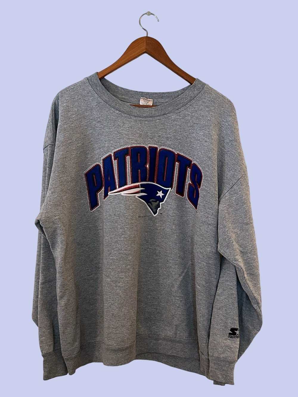 Football Fan Shop Officially Licensed NFL Crew-Neck Sweatshirt by Starter - Patriots