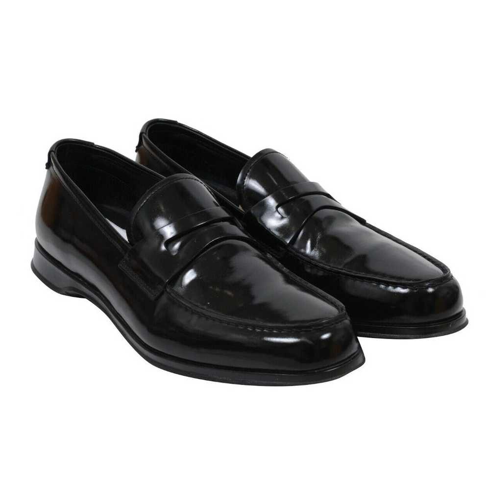 Prada Black Smooth Leather Penny Loafers - 01773 - image 12