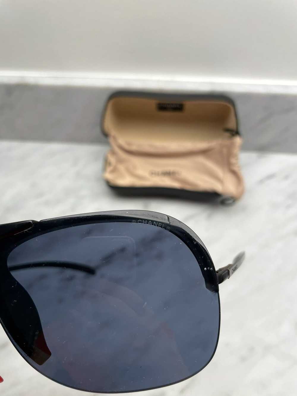 Chanel × Vintage 87 Large Shield Mask Sunglasses - image 10