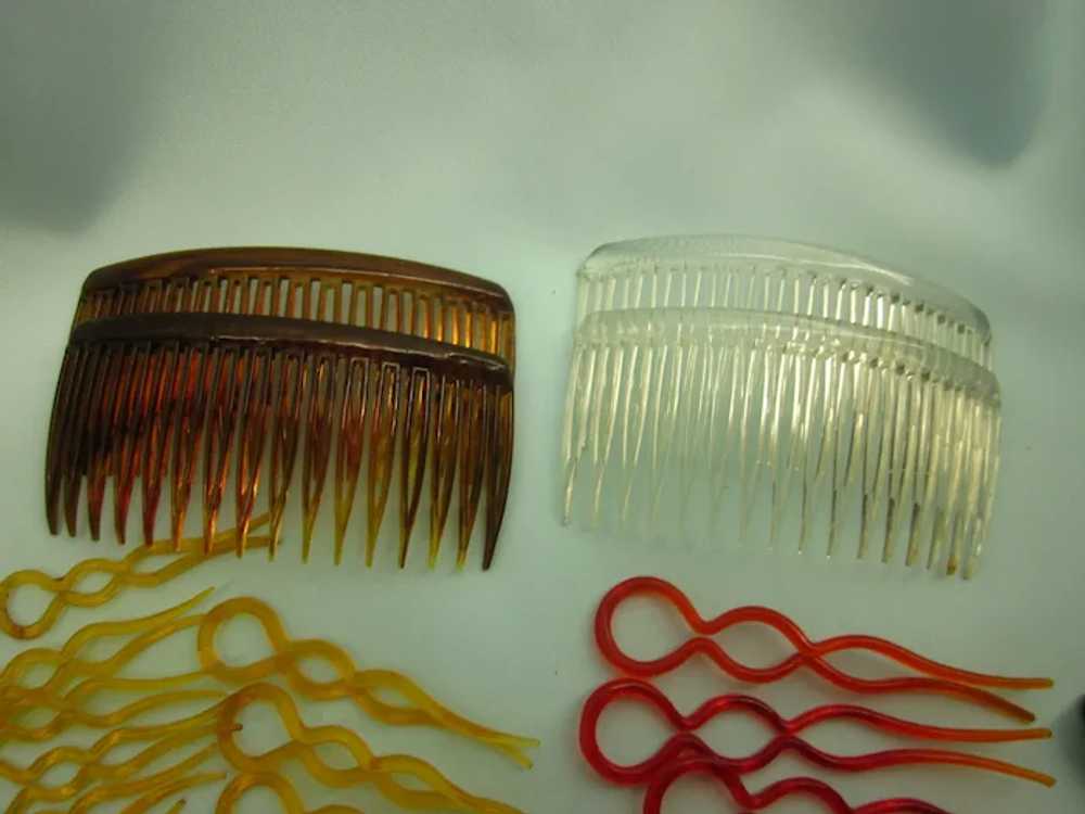 Large Collection of Vintage Hair Pins, Combs, U S… - image 6