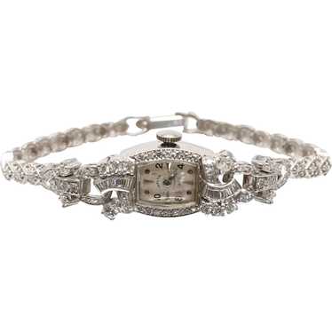 Lady's Art Deco Platinum & Diamond Watch - image 1