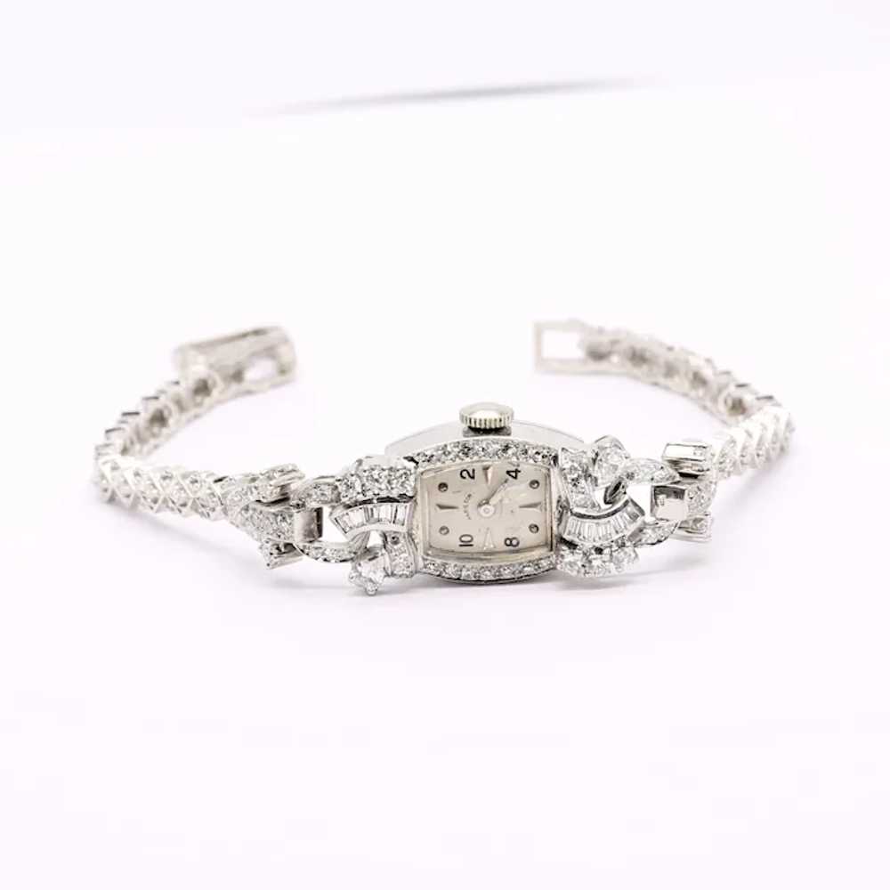 Lady's Art Deco Platinum & Diamond Watch - image 2