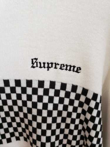 Supreme Supreme Checkered Panel Crewneck Sweater