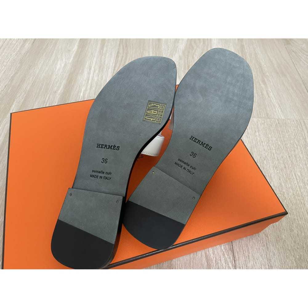 Hermès Oran leather mules - image 6