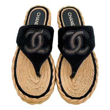 Chanel Cloth flip flops