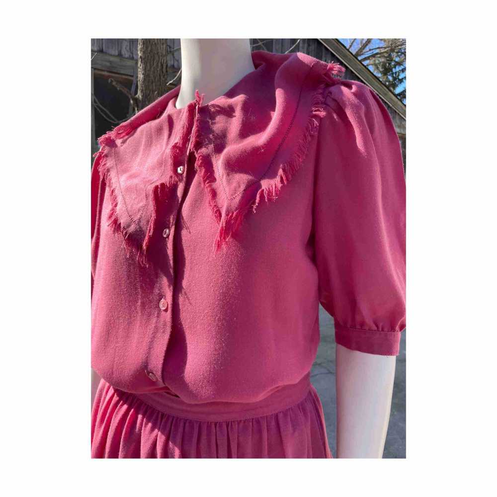 Vtg | 70s P.S. I Love You Mauve Western Skirt Set… - image 10