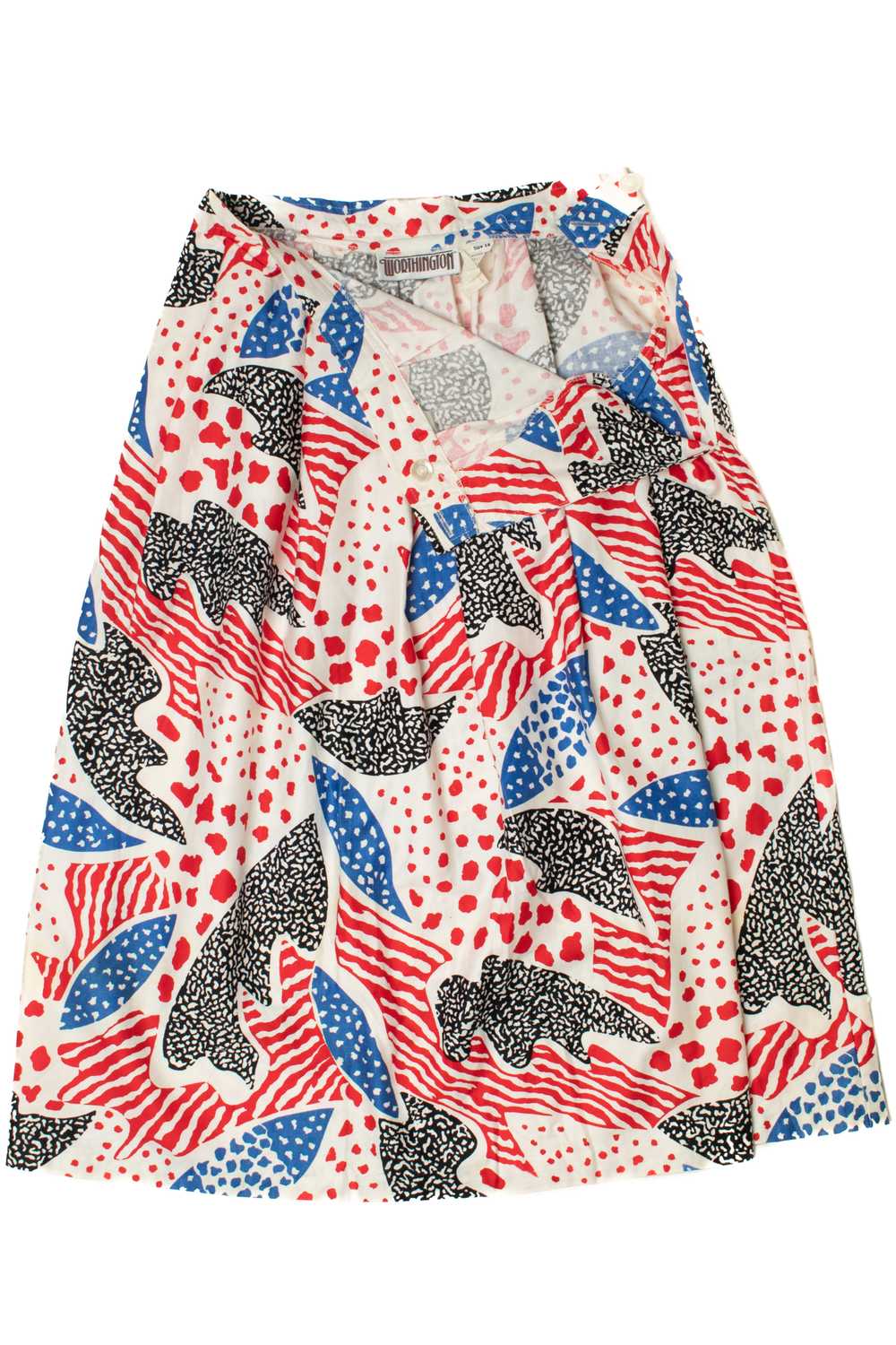 Vintage Red White & Blue Maxi Skirt - image 3