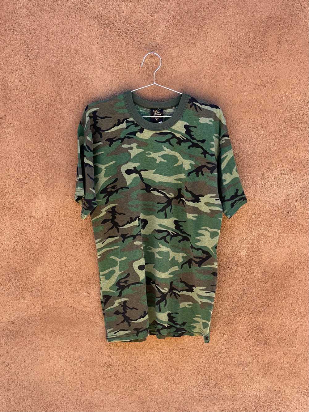 80's Camo Ringer by Tee Swing Single Stitch T-shi… - image 1