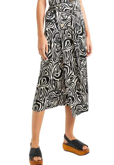 Product Details Marni Zebra-print Crepe Wrap Midi 