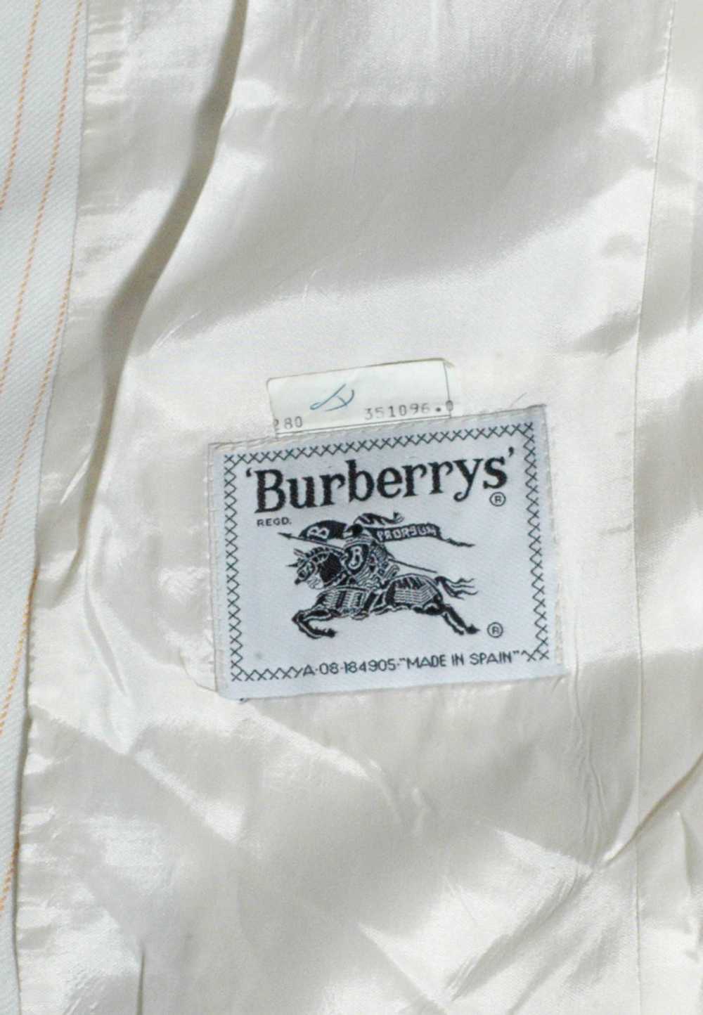 Vintage Burberrys Cream Pinstripe Blazer | Size 14 - image 4