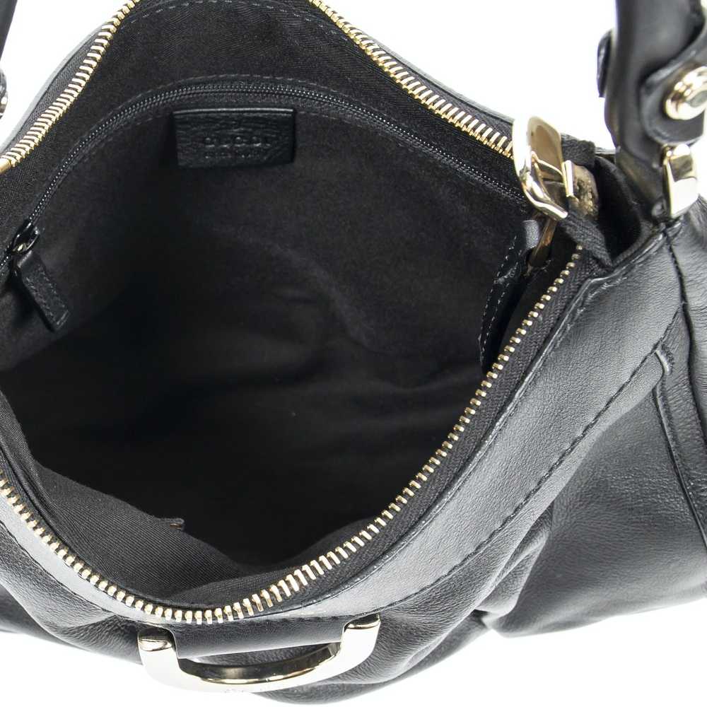 Gucci D-Ring Hobo in Black Grained Calfskin Leath… - image 6