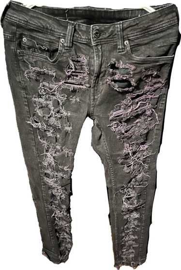 Custom Custom dyed and distressed jeans