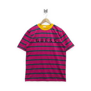 Guess ‘Rare!! Guess Spellout Striped T-shirt - image 1