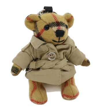 Burberry - Thomas Vintage check teddy-bear key holder Beige - The Corner