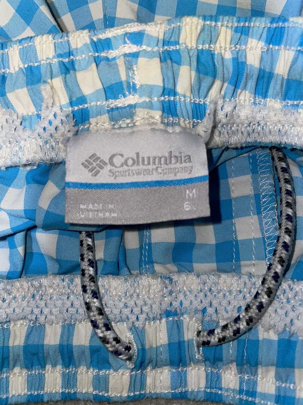 Columbia Blue plaid columbia pfg shorts - image 3