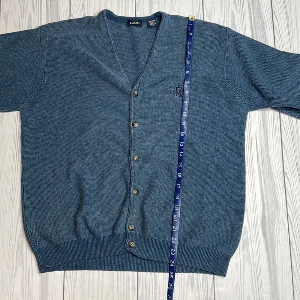 Izod 80s vintage Izod Dad Cardigan Blue Size Medi… - image 7