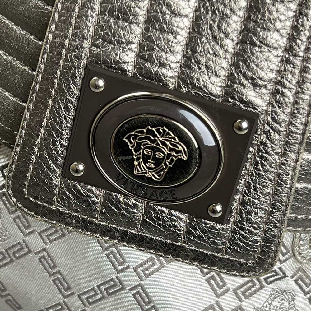 Luxury × Versace Versace Leather Trimmed Canvas T… - image 6