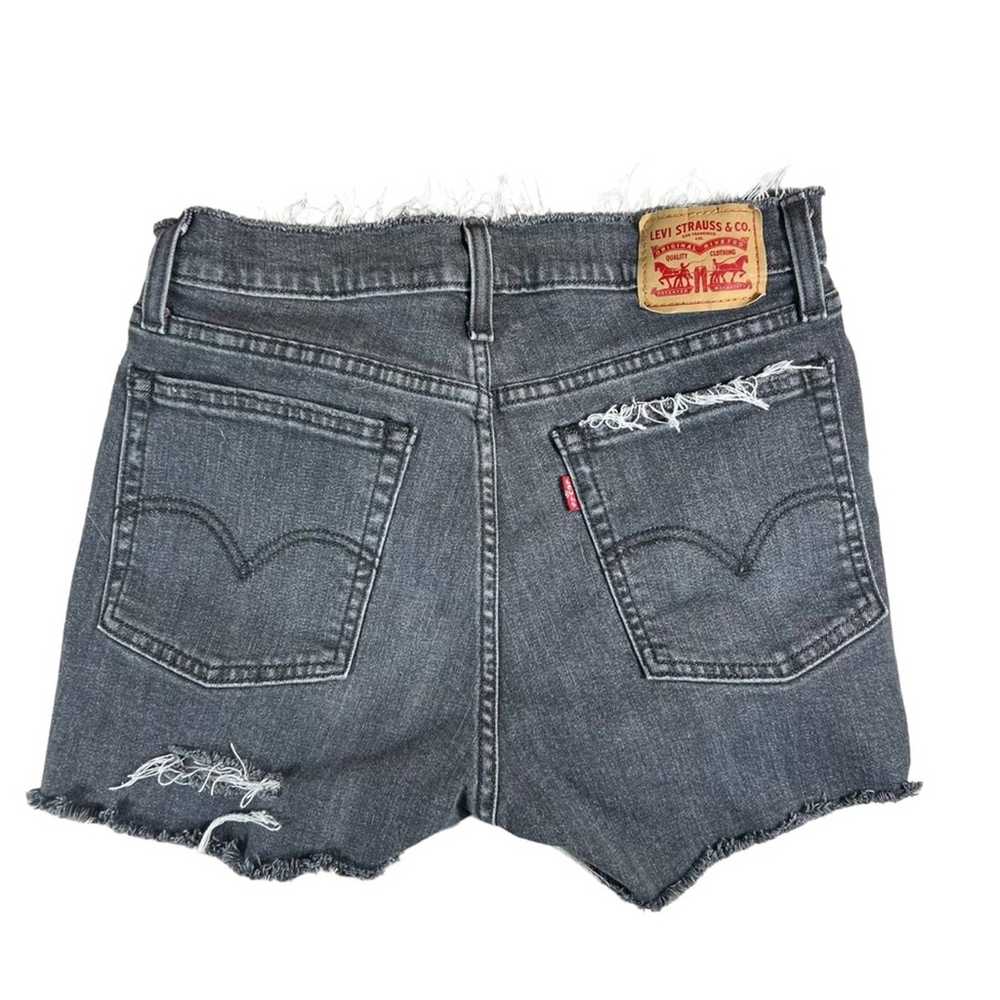 Levi's Levi’s Black Wash Heavily Distressed Denim… - image 2