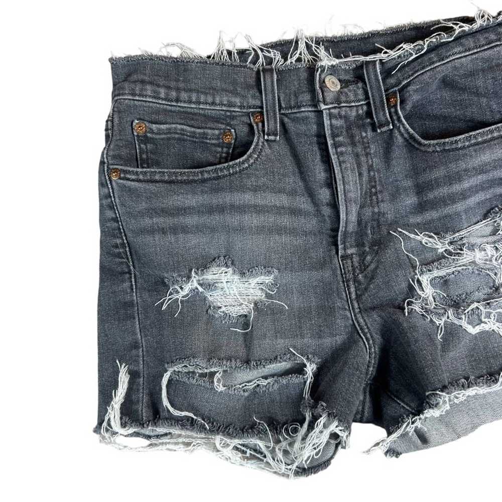 Levi's Levi’s Black Wash Heavily Distressed Denim… - image 3