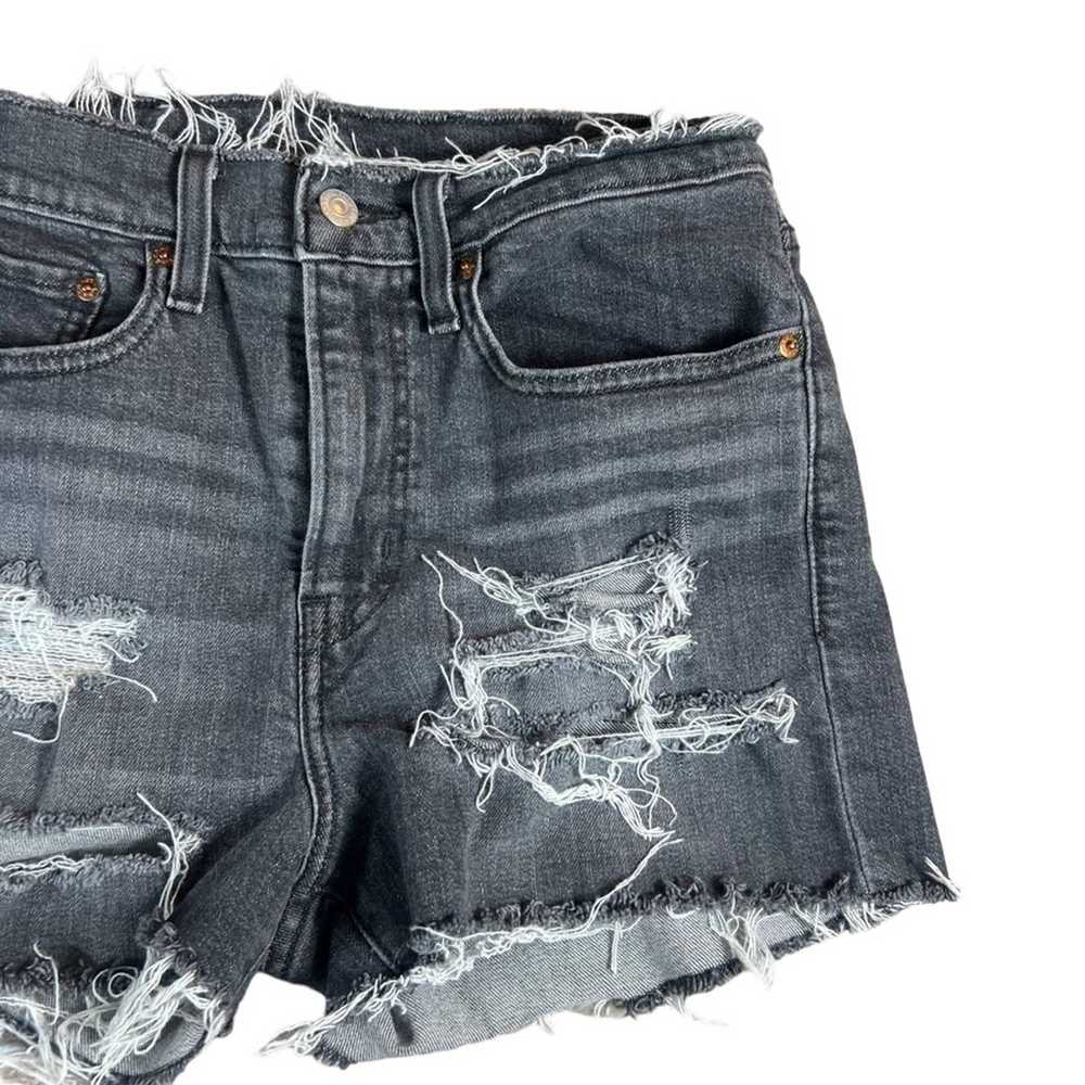 Levi's Levi’s Black Wash Heavily Distressed Denim… - image 4