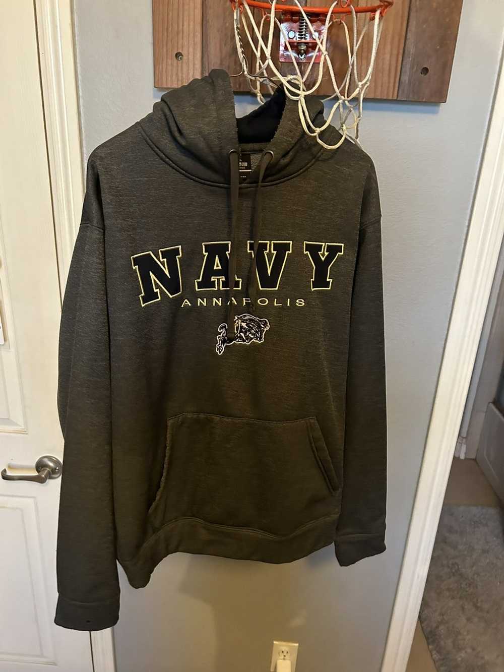 Vintage Navy Annapolis Hoodie Embroidered - image 1