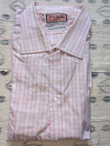 Thomas Pink Checkered-gingham Pink Long Sleeve Button-Down Shirt Size 6 -  75% off