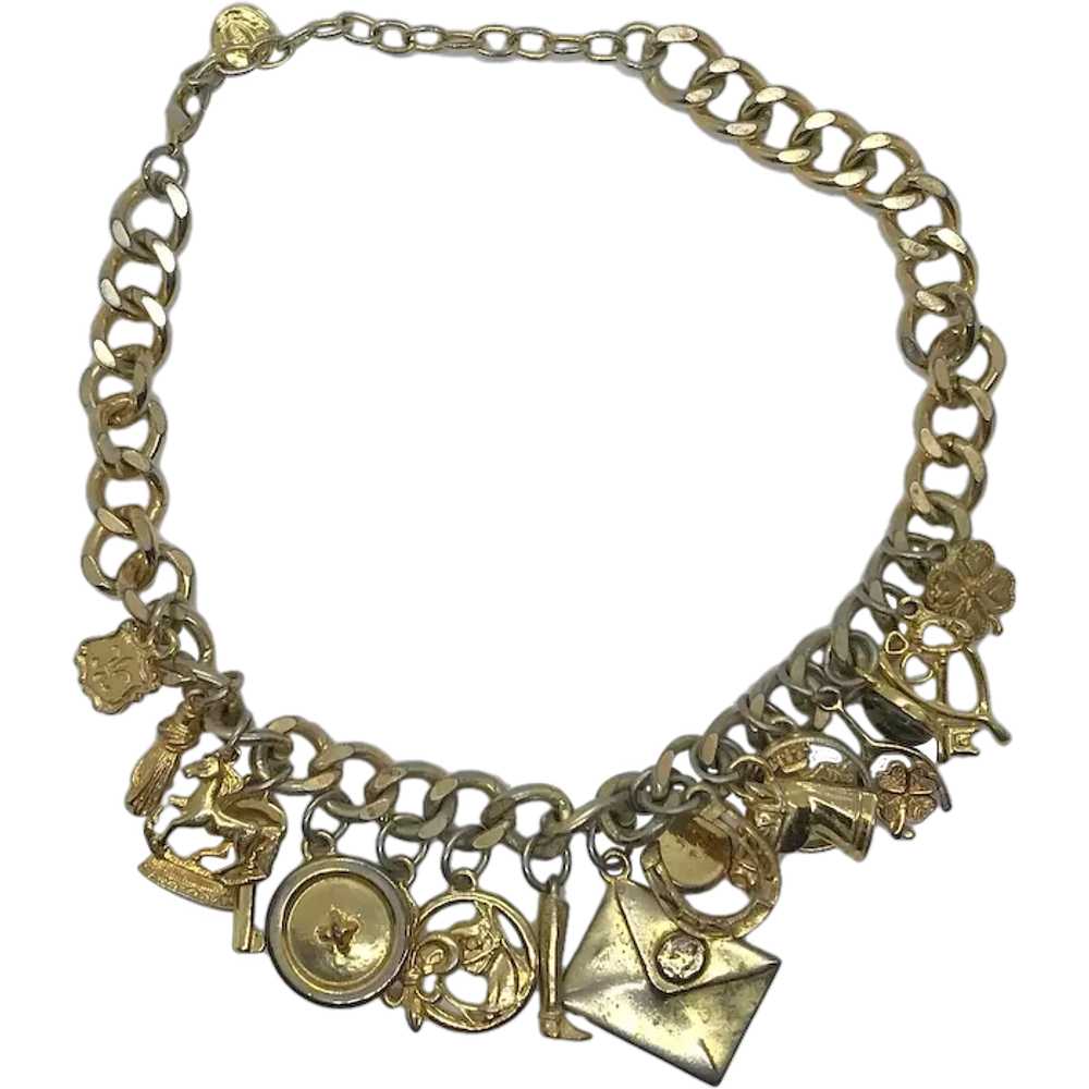 Graziano Vintage Equestrian Charm Necklace - image 1