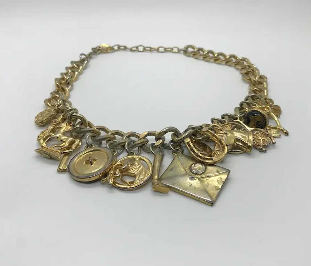 Graziano Vintage Equestrian Charm Necklace - image 2