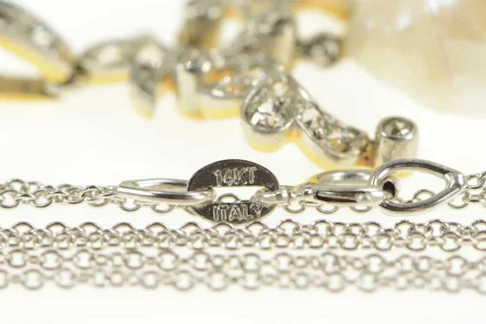 14K Victorian Pearl Ornate Diamond Statement Neck… - image 3