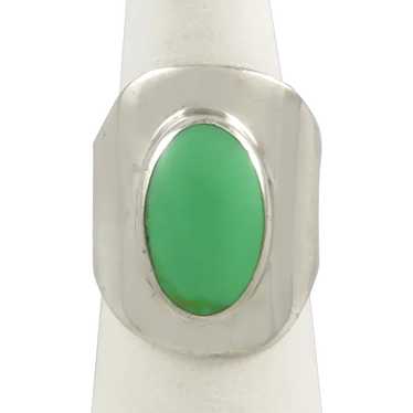 Modernist Green Blue Turquoise and Sterling Silve… - image 1