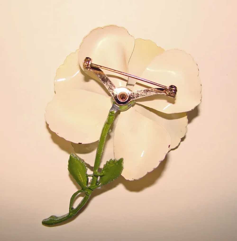 Gorgeous 1960s Flower Power Opalescent Flower Ena… - image 2