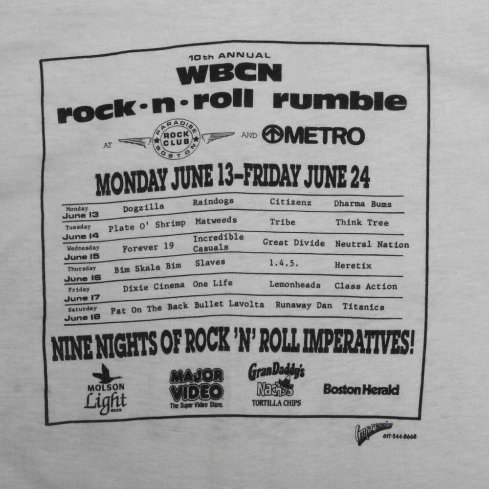 Band Tees × Vintage Vtg 80s WBCN Rock n Roll Rumb… - image 4