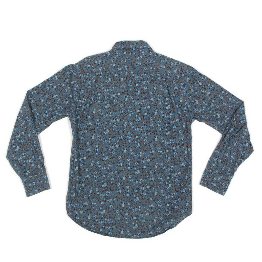 Bonobos BONOBOS Floral Gray Blue Long Sleeve Butt… - image 3