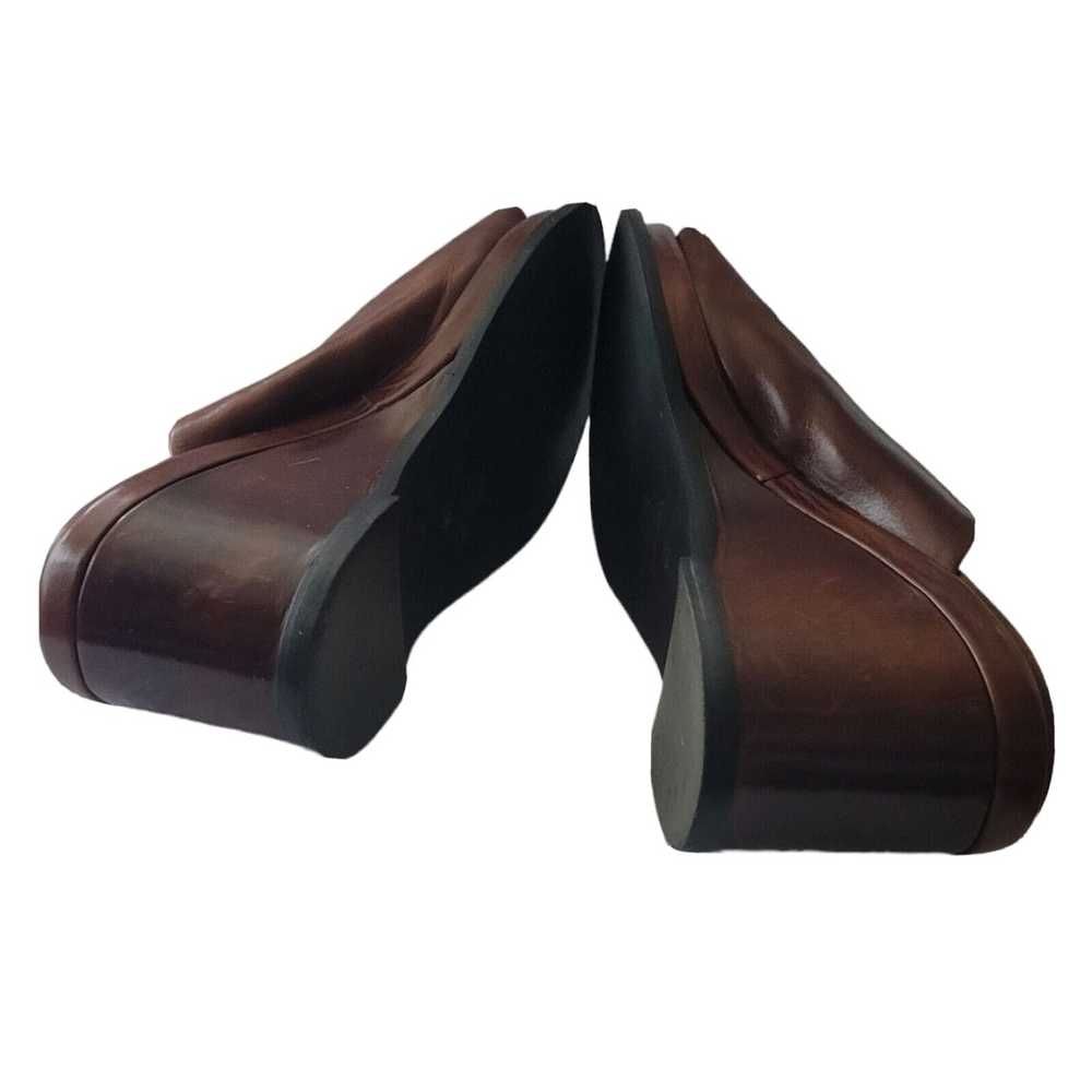 Name. Joan & David Womens Brown Leather Wedge Sli… - image 3