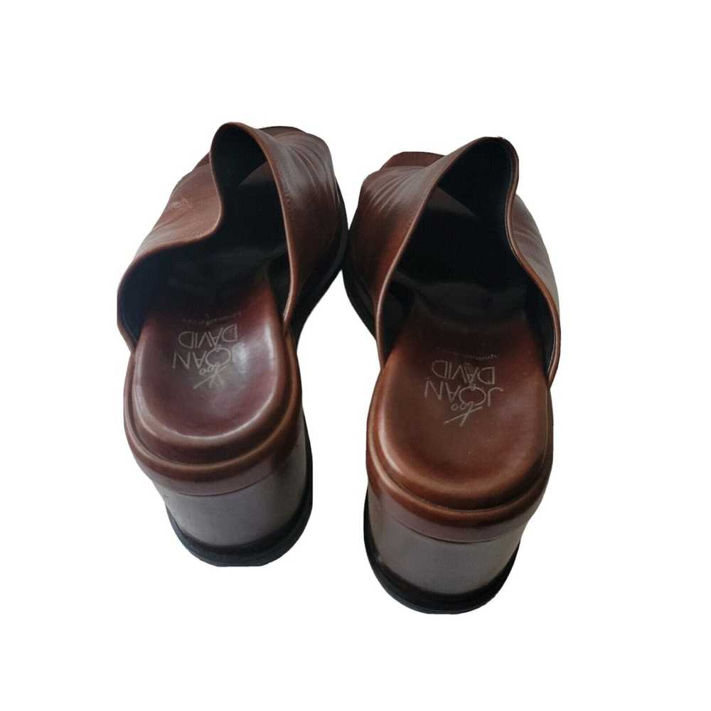 Name. Joan & David Womens Brown Leather Wedge Sli… - image 4