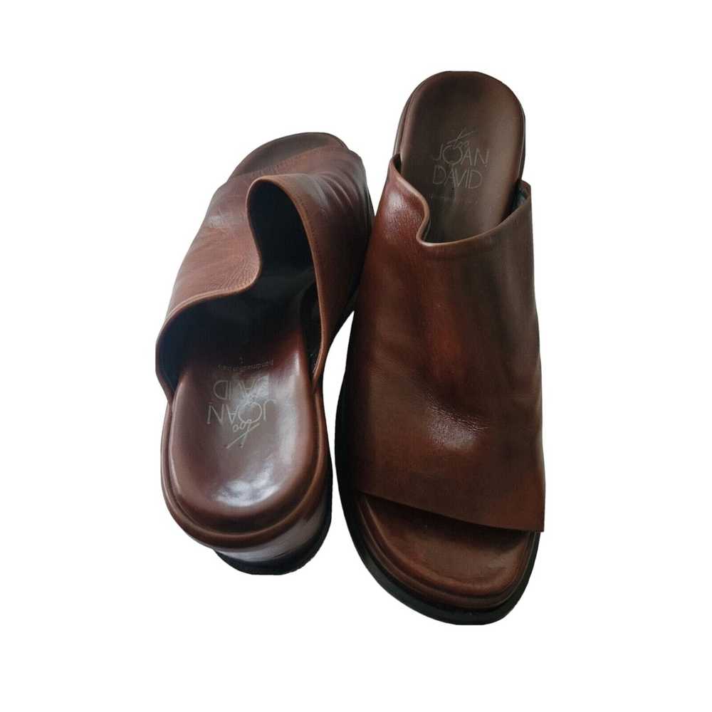 Name. Joan & David Womens Brown Leather Wedge Sli… - image 5