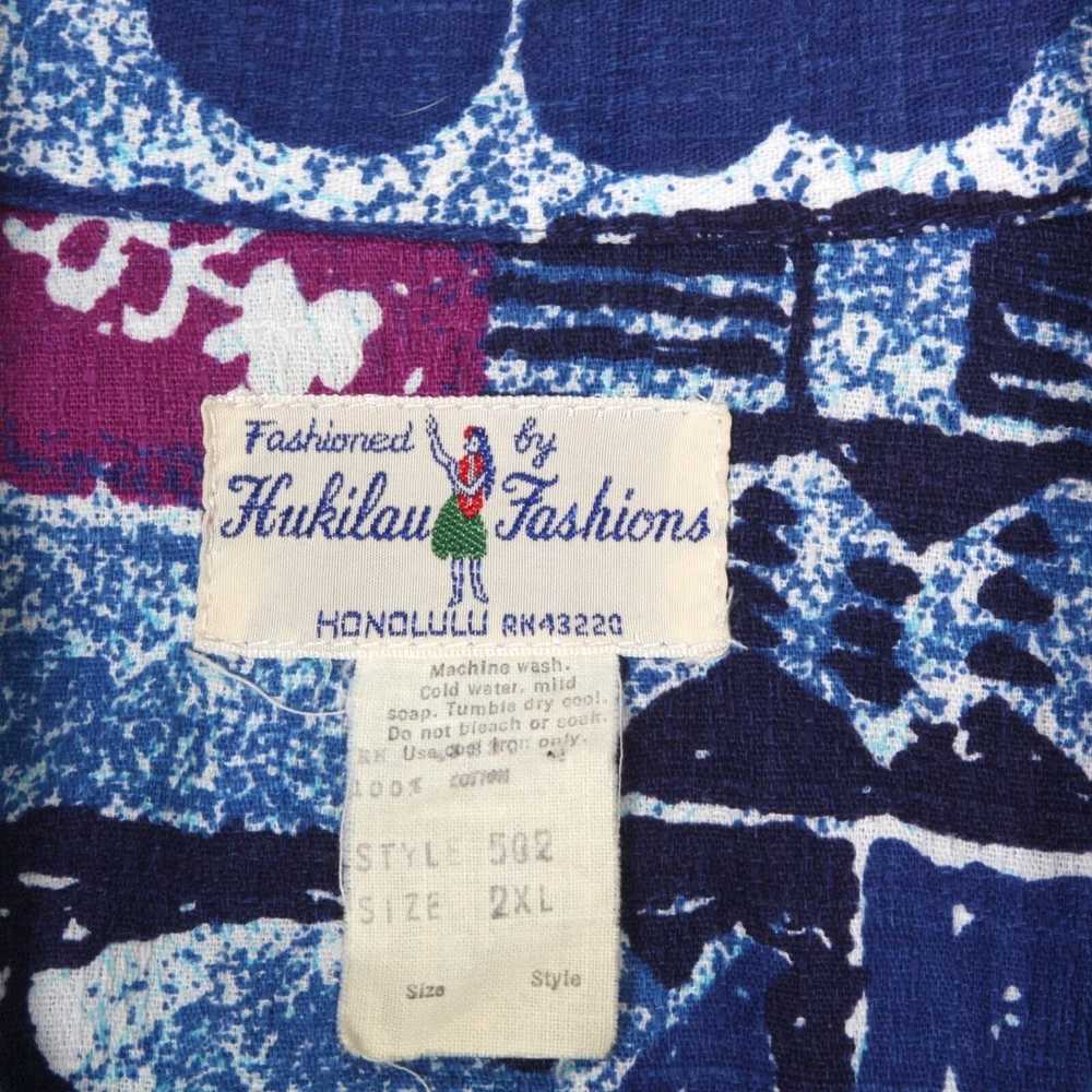 Hawaiian Shirt × Vintage VTG 60s 70s HUKILAU Bark… - image 4