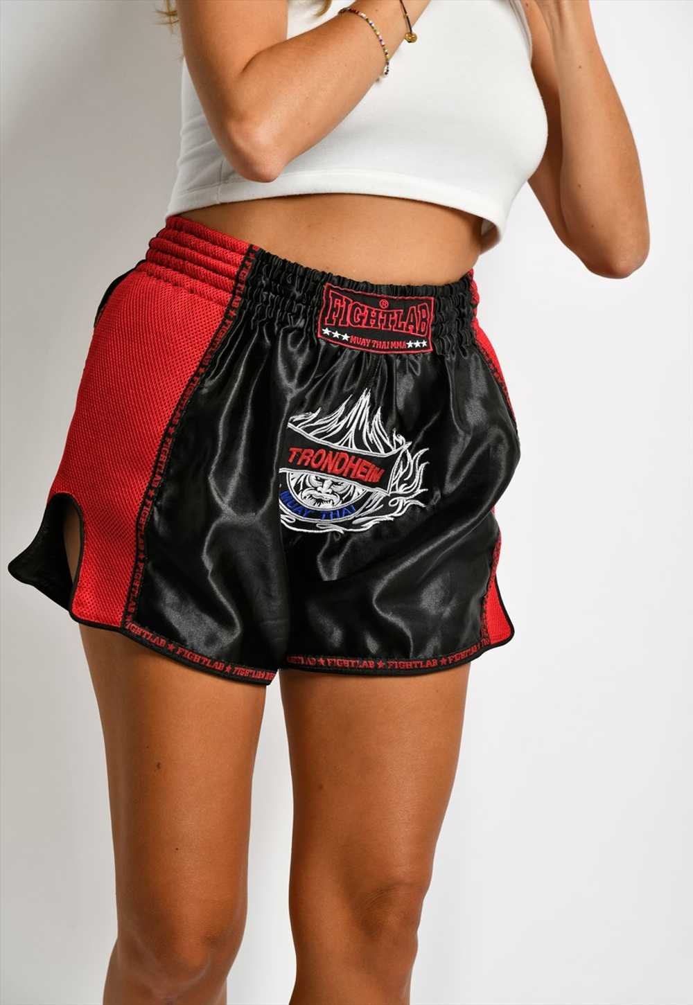 Fightlab Muay Thai boxing shorts Trondheim slogan… - image 2