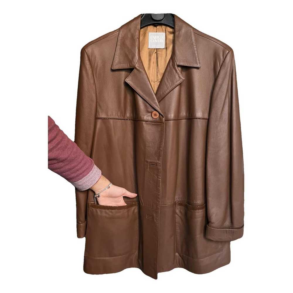 Enrico Coveri Leather coat - image 2