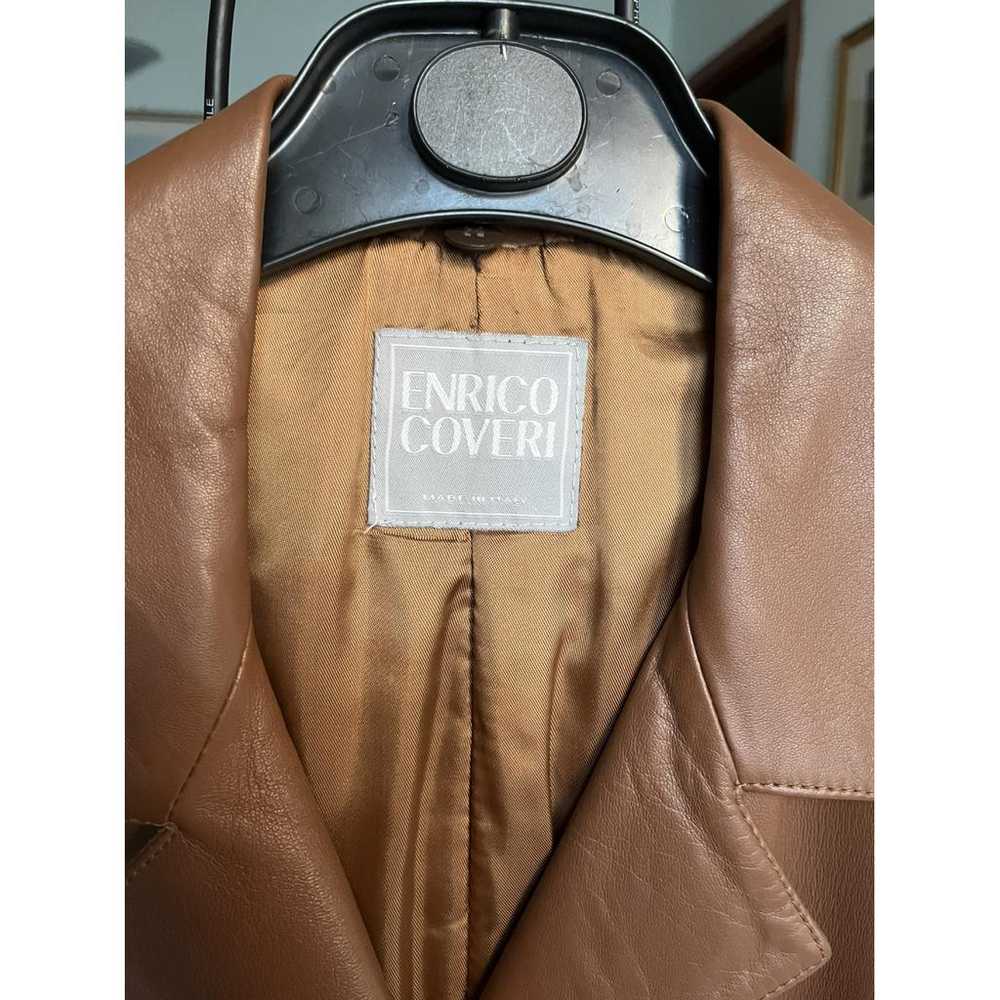 Enrico Coveri Leather coat - image 4